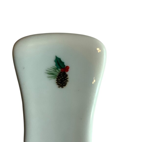 Royal Norfolk Ceramic Spoon Rest Red Cardinal & Pinecone Design 8”x3” - Picture 3 of 7